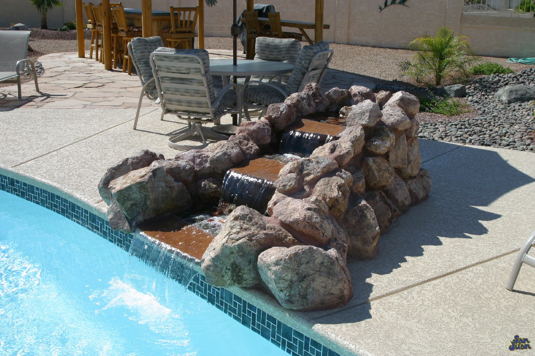 It's all about the accessories. Adding on simple measures such as a rock grotto waterfall or additional water features is a great idea! It really boosts the aesthetics of your fiberglass swimming pool and generates some great talking points!